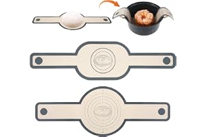 Nogeqi 2 stycken bakmattor i silikon, bakmatta bröd, silikon, långa handtag, brödslingor, permanent bakmatta, bröd, baktillbe
