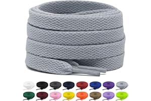 Shecret 2 pary płaskich sznurowadeł o szerokości 8 mm, płaskie sznurowadła, zamienne, odporne na rozerwanie sznurówki do butów sportowych, biegania, dorosłych, dzieci, poliester