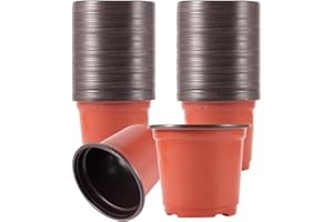 ‎ASOENTIWOX ASOENTIWOX 100Stück Anzuchttöpfe, 10cm Plastik Pflanztöpfe, Aufzuchttöpfe, Blume Pflanze Seed Kultivieren Blumentopf, Gemüse, Sukkulenten, Obst, Krautige Pflanzen Universal