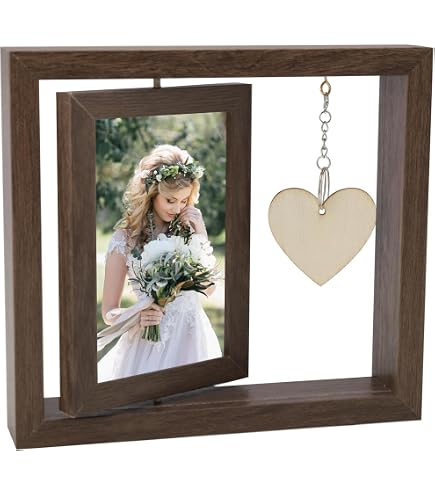 Cornice portafoto a forma di cuore in legno bianco con motivi floreali, da montare a parete, intagliata nel legno, ideale per il quinto anniversario di matrimonio, regalo di San Valentino