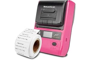 NetumScan Stampante portatile per etichette, stampante termica Bluetooth da 58 mm (stampante per etichette G5-R)