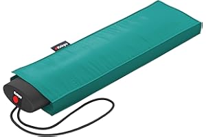 Knirps Ombrello is.050 con borsa per ombrelli in colore coordinato, piccolo ombrello da viaggio, apribile a mano, ombrello tascabile, resistente alle tempeste e leggero, mini ombrello