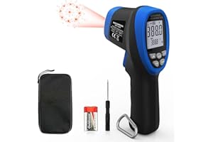 H HOLDPEAK HoldPeak Infrared Thermometer HP-1800 High Temp Thermometer Laser Thermometer -50℃~1800℃(-58℉~3272℉),Non Contact IR Thermometer Gun with D:S=50:1,Max/Min/Avg and LCD Backlight