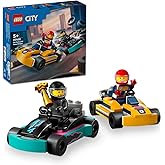 LEGO City Go-Kartlar ve Yarış S&uuml;r&uuml;c&uuml;leri 60400-5 Yaş ve &Uuml;zeri i&ccedil;in Yarış&ccedil;ı Minifig&uuml;r&uuml; İ&ccedil;eren Yaratıcı Oyuncak Yapım Seti (99 