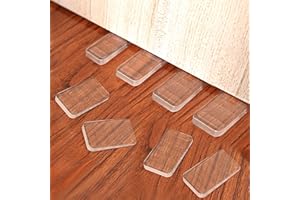 Tahikem 8 Pcs Table Wedge Clear Shim, Plastic Shims Levelers Adjustable Blocks Furniture Wedges, Leveling for Hot Tub Toilet Restaurant Appliance Door Stops, Trimmable Fix Highest Side 3/8" (9.5mm)