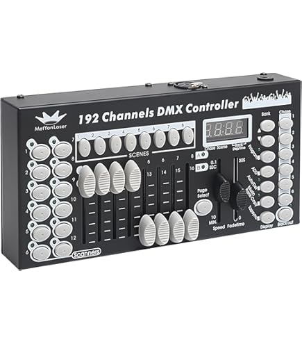 DMX Console, 1024 DMX 512 Stage DJ Light Controller Lighting Mixer