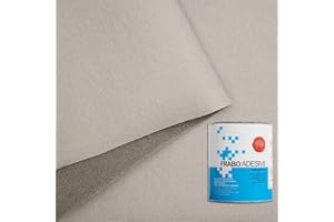 TRAMATESSILE - Kit Reparation Ciel de Toit Voiture + Colle pour tissu - Tissu anti-tâches et anti-traces de doigts - Fabriqué en Italie