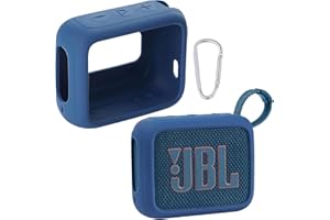 co2CREA Etui do przenoszenia, silikonowe etui kompatybilne z przenośnym głośnikiem Bluetooth JBL Go 4, przenośny, ultralekki, silikonowy pokrowiec ochronny z karabińczykiem (głośnik nie wchodzi w