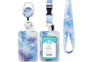 COCHIE Uchwyt na identyfikator ze sznurkiem na szyję z uchwytem na karty, pasek na szyję z Swivel Lobster Clasp - do identyfikatora, klucze, aparat, telefon komórkowy