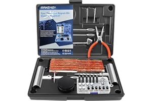 ‎MAIKEHIGH MAIKEHIGH Reifenreparaturset Auto, 88 Stück Reifen Reparaturset Reifen Reparatur Set für Motorrad, LKW, ATV, SUV, Traktor (Schwarz)