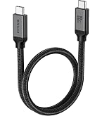 80 Gbps gegevenssynchronisatie] Compatibel met Thunderbolt 5-kabelondersteuning 240W opladen en 16K/8K-scherm voor Thunderbolt 4/USB4-monitor, dockingstations en meer, 1FT