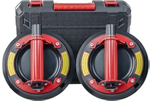 JUYLTOOL 2er-Set 8.2"Saugheber Fliesenheber Glassauger mit Metallgriff und Tragbarer Kasten,|Tragkraft Max.200KG,Vakuum Saugheber Glasheber für Glas,Fliesen