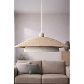 Wabi Sabi Karbon Beton Avize 48x85 cm &ndash; El Yapımı Modern Sarkıt Tavan Lambası, B&uuml;y&uuml;k Boy Dekoratif Aydınlatma, E27 Uyumlu, Sa