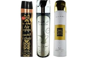 Nabeel 3 x Oud Romancea Air Freshener Fragrance Spray Dirham Silver -Al Ghadeer