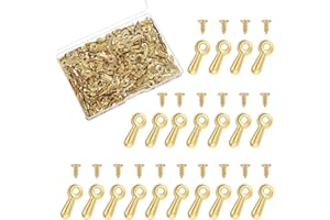 BREMOROU 200 Pcs Picture Frame Backing Clips Picture Frame Repair Kit Turn Button with 200 Pcs Screws Photo Frames Hardware Backing Clips for Hanging, Photos, Drawing