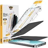 BUFF LABS iPhone 16 Serisi ile Uyumlu 5D Privacy EasyFit 2 Adet Kolay Uygulama Aparatlı Ekran Koruyucu Temperli Cam Hayalet E