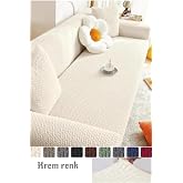 Tuğla Desen 3 Kişilik Lastikli Kanepe &Ouml;rt&uuml;s&uuml; | Lastikli Koltuk &Ouml;rt&uuml;s&uuml; | Koltuk Kılıfı krem 180 x 230