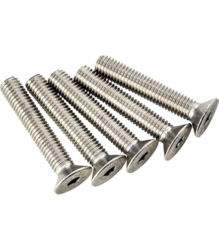Pack Of 6, M6 X 100mm COUNTERSUNK CSK Socket Cap Allen Bolt With Free A4 NYLOC Nuts, Screws HEX