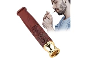 Mbsomnus Cigarettspets kort röd trä cigaretthållare reliefmönster