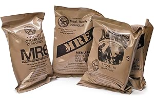 AMMO CAN MAN MREs (Meals Ready-to-Eat) Genuine U.S. Military Surplus Assorted Flavor (4-Pack)