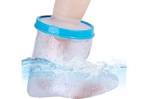 ASFRODE Duschschutz Fuß Rutschfest, Wiederverwendbar Gipsschutz Fuß, Wasserdichter Dusche Gipsschutz für Gebrochener Zeh Knöchel Brennen Halten Wunden und Verbände Während des Badens Trocken Erwachsener