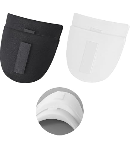 3 Paires Épaulettes Rembourrées - Mousse à Coudre - Pour Blazer, Robe - Noir/Blanc/Peau