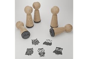 13GRAMM Eulen Stempelset: Kreative Geschenkidee mit magischen Motiven für Bastelprojekte - Hochwertige Stempel für Scrapbooking, Karten und mehr!