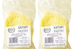 The Best Match use Dubai Chocolate Original Melis Fresh Kataifi 2 Pack Kadayif Shredded Fillo Dough Pastry Threads Taze Kadayif for Dubai Chocolate 400 Gr by BAKKALIM UK