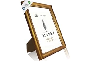 CABBEL Baroque Picture Frame Gold 21 x 30 cm A4 AVI - Antique Vintage Photo Frame with Ornaments, Elegant Frame for Documents, Posters & Photos, Stylish Wall Decoration in Living Room, Office or