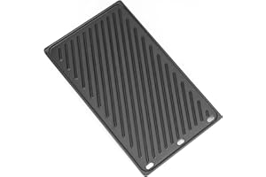 onlyfire Plaque de Cuisson en Fonte, 44x25,5cm, Plaque Réversible pour Weber Spirit I & II 200 Série Barbecues à Gaz, Utilisable des Deux Côtés, pour Weber Spirit E210 E220 S210 S220 Gril à Gaz