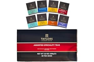 Taylors of Harrogate Assorted Speciality Teas Selection Gift Box, 8 Flavours (Total of 48 Tea Bags)