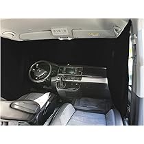BREMER SITZBEZÜGE Curtains Sun Protection Compatible with VW T3 Transporter Multivan Caravelle 1979-1992 Grey Camping Accessories Motorhome Curtains Curtain Set 705