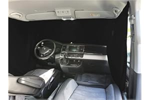 ‎BREMER SITZBEZÜGE BREMER SITZBEZÜGE Front Windscreen Sun Protection Camping Driver's Cab Curtains Compatible with Citroen Jumper from 2006 in Black