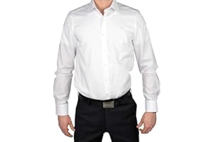 MARVELIS Chemise Body Fit à manches extra longues en popeline blanche AL 69