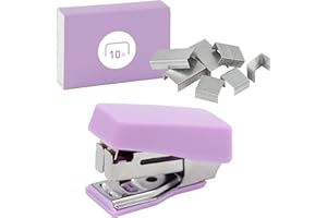 MICRO GRAPADORA PASTEL + 500 GRAPAS STARPLAST - Tamaño 3,5 x 1,5 cm, incluye caja pastel 500 grapas, colores pastel - XS LILA