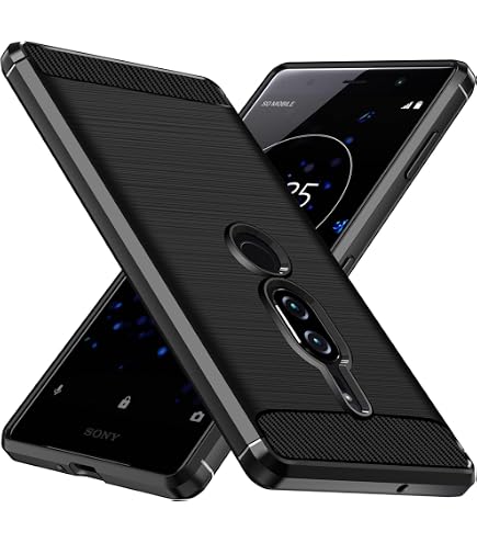 Uposao Handyhülle Für Sony Xperia XZ2 – TPU Silikon, Marmor Blau, Transparent, Mit Stylus