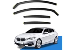 EdgeVisors Wind Deflectors | Fits: BMW 1 Series F40 (2019-2024) 5 Door Hatchback 4pc Set | In-Channel Rain Guards for Wind, Rain & Sun Protection, Easy Installation - Tinted