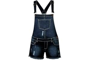TOP FASHION18 Top Fashion's Women Ladies Plus Size Light Wash Denim Short Dungaree Jumpsuit Hot Pants Size 8-16