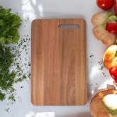 Deconox Acacia Cutting Board Antibacterial Washable Chopping Board Rectangular 34x22CM | Antibacterial and Washable White