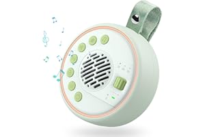 ASONINE Maquina Ruido Blanco Bebe,Máquina Ruido Blanco Portátil Bebé con 22 Sonidos丨60Volumen丨3 Temporizador y 2000mAh Gran Capacidad Ruido para Bebés/Adultos (verde)