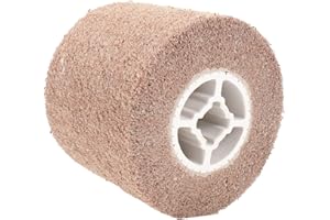 SI FANG 120x100mm Nylon Web Drum Non-woven Abrasive Flap Wire Drawing Polishing Burnishing Wheel for Stainless Steel Metal Finishing Polishing, Surface Treatment, Clear Texture (Grit 240)