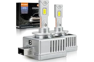 D-Lumina Ampoules LED D8S D8R D8C,90W 18000lm 6500K Blanc Brillant Xenon, Kit de Conversion de Lampe de Remplacement HID,Paquet de 2
