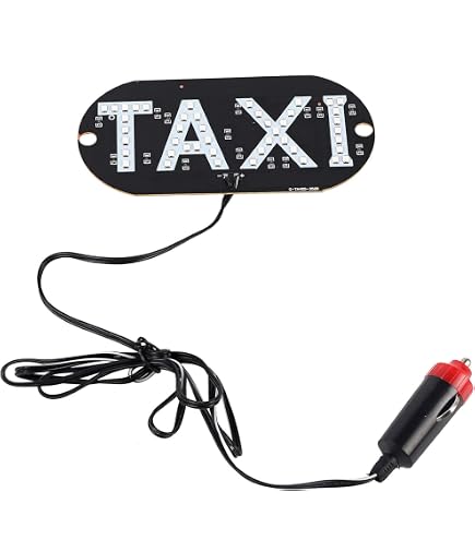 Insegna Taxi A LED, Insegna Sul Tetto Del Taxi Con 4 Luci Ausiliarie, Luce Del Taxi A LED Per Auto, Base Sigillata Magnetica Per Taxi Impermeabile, Insegne Al Neon Beaupretty - 5