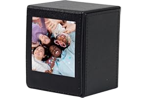HIYQIN Fototasche für Instax Square SQ Film, Square Bildhalter Foto-Aufbewahrungsbox Kompatibel mit Fujifilm Instax Square SQ1 SQ20 SQ40 SQ10 SQ6 SP-3 Sofortbildkameras – Braun