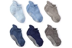 LA Active Chaussettes Antidérapantes Enfant - Paires de Socquettes pour Bébé, Enfants, Fille, Garçon, Nouveau-nés