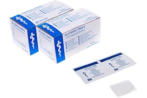 MEDI-INN+ Medi-Inn - Set di 2 tamponi imbevuti di alcool, 30 x 65 mm, 2 pezzi (2 x 100 pezzi)