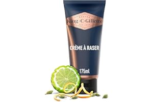 King C. Gillette Crème À Raser Originale, 175ml, Pour Un Rasage De Qualité Professionnelle