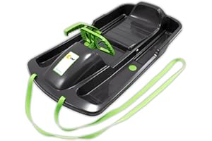 KHW | Lenkschlitten Snow Fox | 95 cm | TÜV-geprüft | inkl. Zugseil | ausgefeiltes Lenksystem | kälte- und lichtbeständiger Kunststoff | Made in Germany