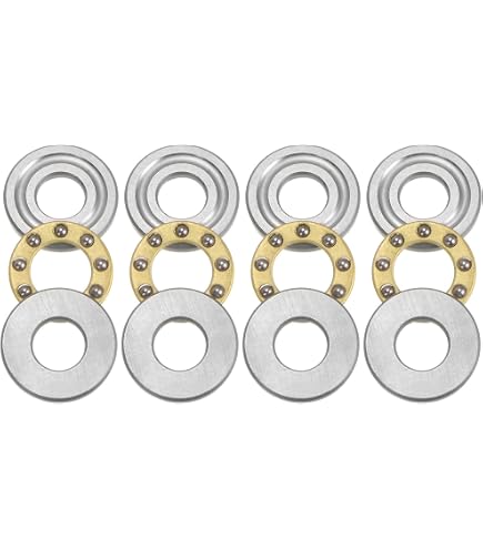 FMHXG Cuscinetti Assiali A Sfere F8-16M 8x16x5mm (4 Pezzi) | Mini Cuscinetti In Acciaio Al Cromo Per Macchine E Automobili