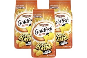 THE BRAMBLE BAY Pepperidge Farm Goldfish Flavour Blasted Xtra Cheddar Crackers 187g | Pack of 3